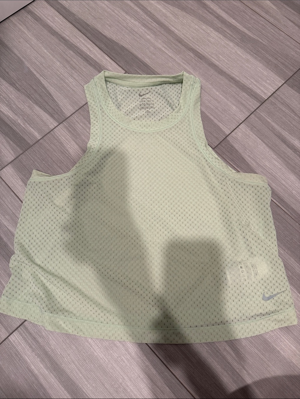 Nike One Women's Mint Green Mesh Crop Tank